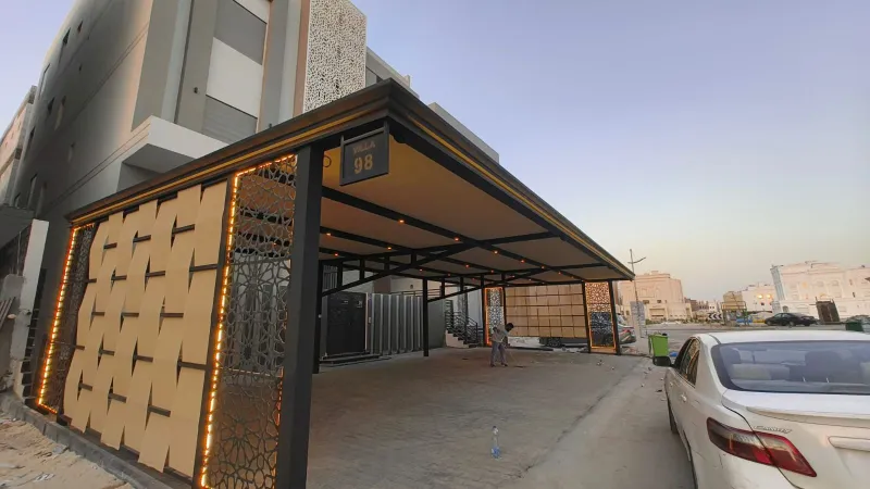 حداد مظلات الكويت - تركيب مظلات مداخل فيلات مودرن من Kuwait Haddat